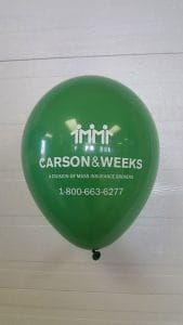 Custom printed balloons