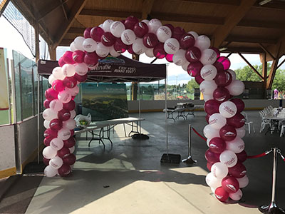 Balloon arch with logo