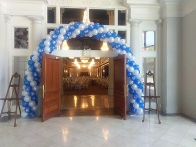 Logo printed on balloon tops for decor