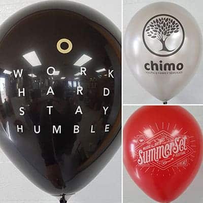 logo imprimé sur ballons