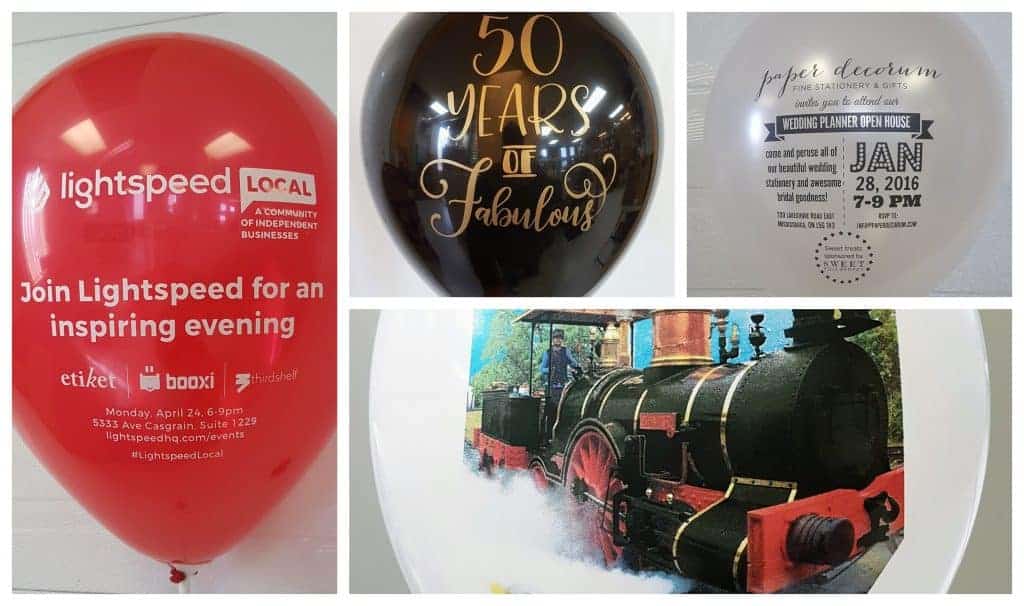 custom balloon announcements of upcoming corporate events